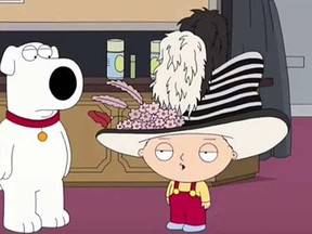 A scene from a 2009 episode of Family Guy with Brian (left) and Stewie Griffin. (YouTube screen shot)