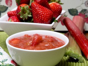 Rhubarb/Strawberry Compote.(Craig Glover/Postmedia Network)