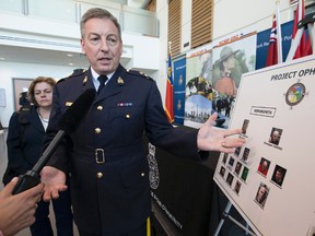 Keith Finn, superintendent of RCMP, speaks at a press conference detailing the Project OPHOENIX investigation that targeted the ‘Ndrangheta crime cells on Wednesday June 3, 2015. (Craig Robertson/Toronto Sun)