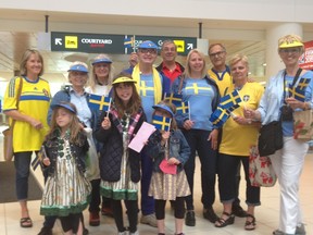 Local Swedish soccer fans were at the airport in Winnipeg Wednesday to welcome their team to the Women's World Cup