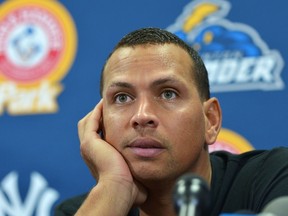 New York Yankees star slugger Alex Rodriguez was banned through to the end of the 2014 season on August 5, 2013 for doping. (Drew Hallowell/AFP)