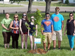 A tree-planting ceremony took place on May 26 at Crothers Conservation Area as part of Chatham-Kent's “Your Roots are Always in Chatham-Kent” initiative. The initiative celebrates the achievements of students across Chatham-Kent, graduating from secondary and post-secondary education. Each graduating class is commemorated with a tree planted in their honour on campus or at a municipal park close to their school. Planting a tree include, from left to right, Lindsay Bennett, Carmen McGregor, Wallaceburg District Secondary School students Lauren Flanagan, Carly Charron, Ethan Smith and Andrew Kraayenbrink and WDSS teacher Tiffany Cadotte.