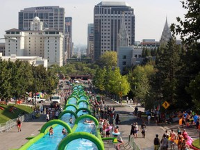 An event photo at an unspecified Slide the City event. (www.slidethecity.com)