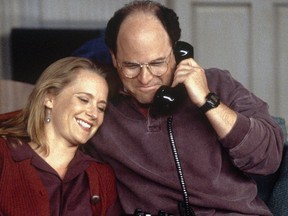 George Costanza and Susan Ross in a scene from Seinfeld.
