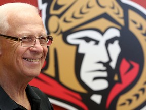 Ottawa Senators General Manager Bryan Murray talks to the media after a press conference at Canadian Tire Centre in Ottawa Ont. Thursday June 4, 2015. Goalie Matt O'Connor was introduced to the media for the first time in Ottawa Thursday.  Tony Caldwell/Ottawa Sun/Postmedia Network