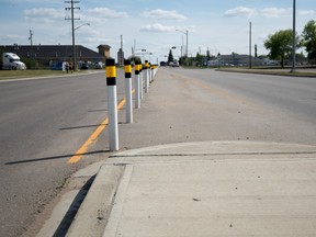 The section of 48th Street between 47 and 49 Avenue where the road expansion project has stopped, and has yet to be completed by the Alberta Government in Stony Plain as of June 2015. - Yasmin Mayne, Reporter/Examiner