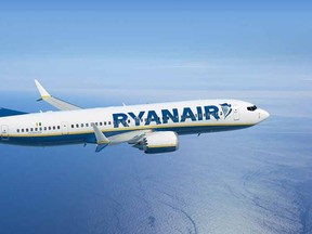 A Ryanair plane. 

(Ryanair Corporation)