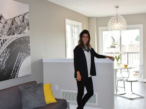 Jennifer Polito shows the newly finished model suite for the Towns of Scugog in Bowmanville, built by Halminen Homes. The site has garnered a lot of interest since it opened May 23.