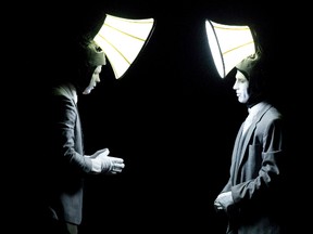 James (Aaron Malkin)and Jamesy (Alastair Knowles) from Vancouver perform James and Jamesy In the Dark at the Fringe Festival. (DEREK RUTTAN, The London Free Press)