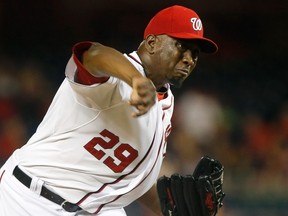 The Blue Jays are interested in free-agent reliever Rafael Soriano. (AFP/PHOTO)