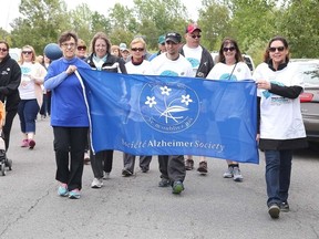 Gino Donato/The Sudbury Star
Participants take part in the Walk For Alzheimer's on Sunday.