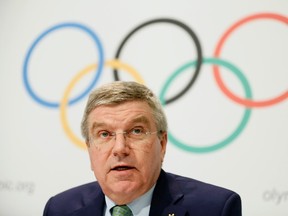 International Olympic Committee (IOC) President Thomas Bach addresses the media during a press conference in Lausanne, Switzerland, June 8, 2015. (REUTERS/Pierre Albouy)