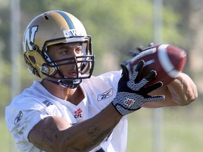 Jordan Reaves will play his first football game since he was a teenager in the Crescentwood Grizzlies organization. Brian Donogh/Winnipeg Sun/Postmedia Network