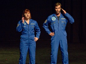 Valerie Cotic and Mark Nocent star in Mars, a play in which humans seek a new home to avoid extinction. (DEREK RUTTAN, The London Free Press)