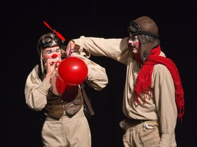 David Cantor and Amica Hunter perform Beau & Aero, a family-friendly physical comedy, at the Grand?s McManus Studio. Their silly antics are worth every cent of the ticket cost, reviewer Joe Belanger says. (DEREK RUTTAN, The London Free Press)