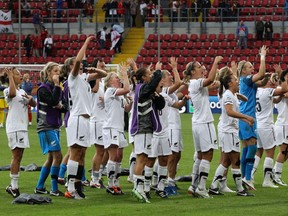 New Zealand's team members perform the Haka after their defeat to England in their Women's World Cup Group B soccer match in Dresden, July 1, 2011. (Reuters)