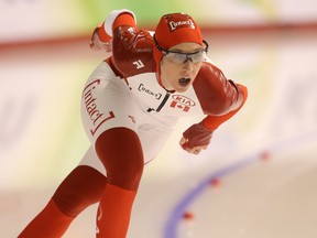 Ivanie Blondin skates during an event earlier this year. (POSTMEDIA NETWORK)