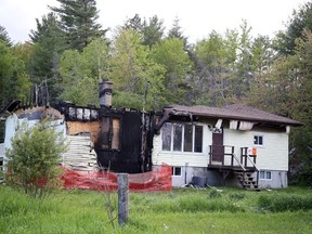 Gino Donato/The Sudbury Star
A fire at this home on Red Deer Lake Road North caused $150,000 damage on Sunday afternoon.
