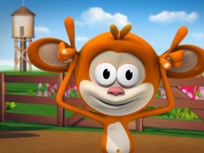 Image courtesy of TVO
A still from the animated children's show Monkey See, Monkey Do.