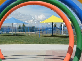 A spray park recently constructed north of Calgary. File Photo.