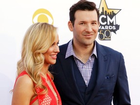 Reporter Candice Crawford and Cowboys quarterback Tony Romo arrive at the 50th Annual Academy of Country Music Awards in Arlington, Texas on April 19, 2015. (Mike Stone/Reuters)