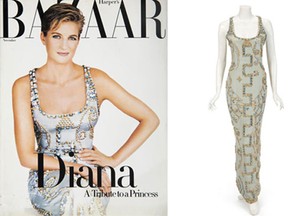 Princess Diana’s Versace dress up for sale. (Harper's Bazaar)