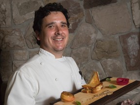Windermere Cafe chef Kristian Crossen is whipping up a grilled Gunn Hill Beau?s Abbey style cheese and bacon chutney sandwich with apple mustard for Signature: A Taste of London?s Best. (DEREK RUTTAN, The London Free Press)