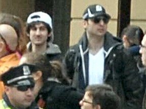 Boston Marathon bombers Dzhokhar (L) and Tamerlan Tsarnaev are seen in file handout photo released through the FBI website April 18, 2013.