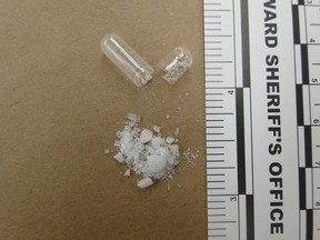 Alpha-PVP, a powerful stimulant nicknamed Flakka, is shown after being seized by Broward County police in this image released on May 28, 2015. Unlike cocaine, flakka, is both cheap and accessible. (REUTERS/Broward Sheriff's Office/Handout via Reuters)