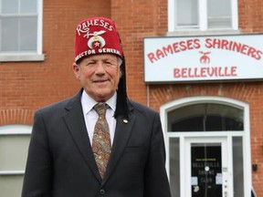 Samantha Reed/The Intelligencer
Clarence Stevenson stands outside of the Belleville Shriners Club. Stevenson is the Director General of this year’s ceremonial celebration. He is encouraging people to come out and watch the ceremonial parade Saturday afternoon.
