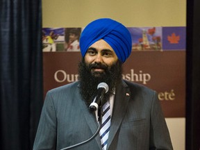 Minister of state for multiculturalism Tim Uppal is one minister voicing support for Quebec's new legislative attempt to ban face coverings while giving or receiving public services. (Ian Kucerak/Postmedia Network)