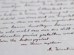 A letter by Albert Einstein that sold in 2012. 

REUTERS/Romina Amato