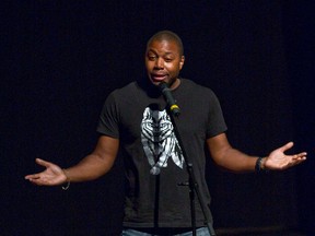 Dwayne Morgan performs Grade 8 at the Fringe Festival. (DEREK RUTTAN, The London Free Press)