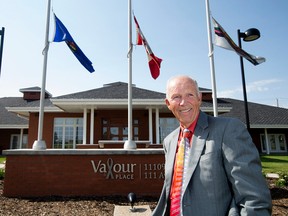 Dennis Erker in front of Valour Place.