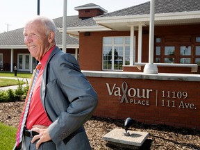 Dennis Erker poses for a photo outside Valour Place, 11109 - 111 Ave., in Edmonton Alta. on Wednesday June 10, 2015.  The Walk for Valour supporting Valour Place is being held June 14 at the Brig. James Curry Jefferson Armoury, 11630 - 109 St. David Bloom/Edmonton Sun/Postmedia Network