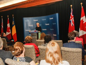Stephanie von Hlatky, director of the Centre for International and Defence Policy, is one of the Early Researcher Award winners as part of the $16.7 million announcement that will see 27 researchers, 25 at Queen's University and two at Royal Military College, receive support from the province. (Julia McKay/The Whig-Standard)