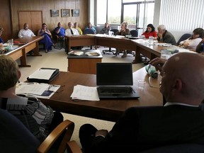 Loyalist College president and CEO Maureen Piercy (far left) speaks during the Loyalist College Board of Governors meeting, on Thursday June 11, 2015 in Belleville. 
Emily Mountney-Lessard/The Intelligencer