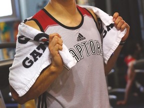 Aaron Craft tries out for the Raptors at free-agent camp at the Air Canada Centre on Thursday. (MICHAEL PEAKE/Toronto Sun)