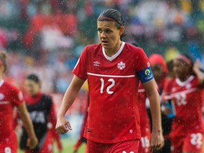 Canada’s Christine Sinclair, who turned 32 Friday, hasn’t had much scoring luck so far in the Women’s World Cup. (David Bloom/Edmonton Sun/Postmedia Network)