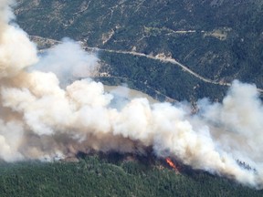 A 1,500-hectare wildfire south of Lytton, B.C., continues to spread. (British Columbia/Wildfire Management Branch)