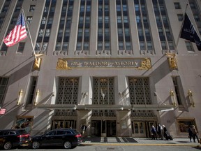 The Waldorf Astoria is pictured at 301 Park Avenue in New York October 6, 2014. (REUTERS/Brendan McDermid)