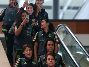 Team Mexico arrives at the Ottawa Airport on Sunday, June 14, 2015. (Chris Hofley/Ottawa Sun)