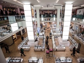 People shop inside at the Hudson's Bay Company (HBC) flagship department store in Toronto January 27, 2014. (REUTERS/Mark Blinch)