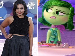 Mindy Kaling (left) voices Disgust in Pixar's Inside Out (WENN.COM/Handout)