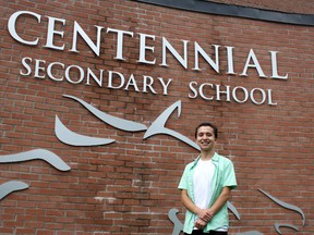 SARAH HYATT/THE INTELLIGENCER
Grade 12 Centennial Secondary School student Thomas Cheng recently placed eighth in this year's Chartered Professional Accountants of Ontario's COIN Competition.