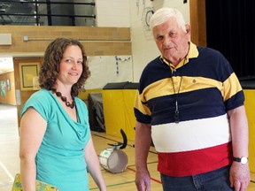 Co-directors of the Seaforth All-Girls Marching Band, Heather Dawe (left) and Charlie Kalbfleisch, met up for an interview recently. MARCO VIGLIOTTI/POSTMEDIA NETWORK