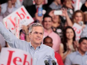 Republican U.S. presidential candidate and former Florida Governor Jeb Bush formally announces his campaign for the 2016 Republican presidential nomination during a kickoff rally in Miami, Florida June 15, 2015.  REUTERS/Joe Skipper