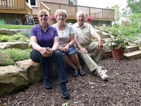 Tillsonburg Lioness Judy Witczak with Valerie and Brian Smith. (CHRIS ABBOTT/TILLSONBURG NEWS)