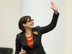 Shannon Phillips,. Minister of Environment and Parks, Minister Responsible for the Status of Women and Deputy Government House Leader, is seen before the Speech From The Throne at the Alberta Legislature in Edmonton, Alta., on Monday June 15, 2015. The Speech From The Throne marks the beginning of the 29th Legislature. Ian Kucerak/Edmonton Sun/Postmedia Network