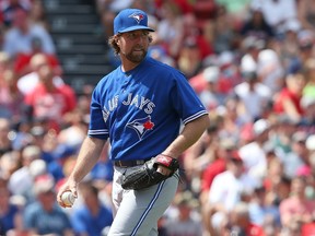 Dickey says pitching in the AL is harder than pitching in the NL. (AFP)